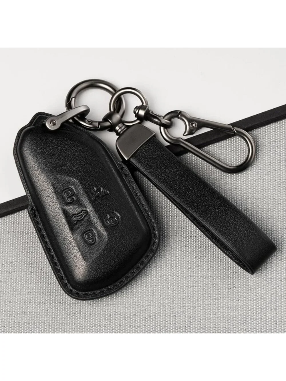 Leather Key Fob Cover for VW Atlas & Cross Sport 2024-2026 | 5 Button Case